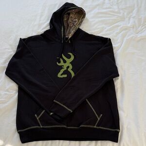 Browning Men’s Buckmark Realtree Fleece Lined Sweatshirt wt Camo Print Hoodie